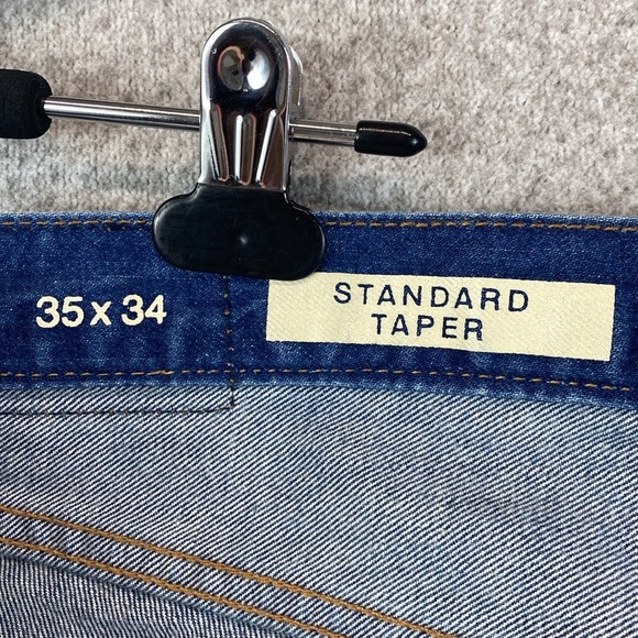 Gap standard taper jeans mens 35x34 factory fade cotton - Picture 3 of 11